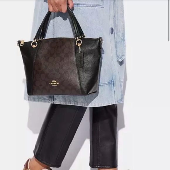 NWOT Coach Outlet Kacey Satchel In Signature Canvas - Picture 1 of 6